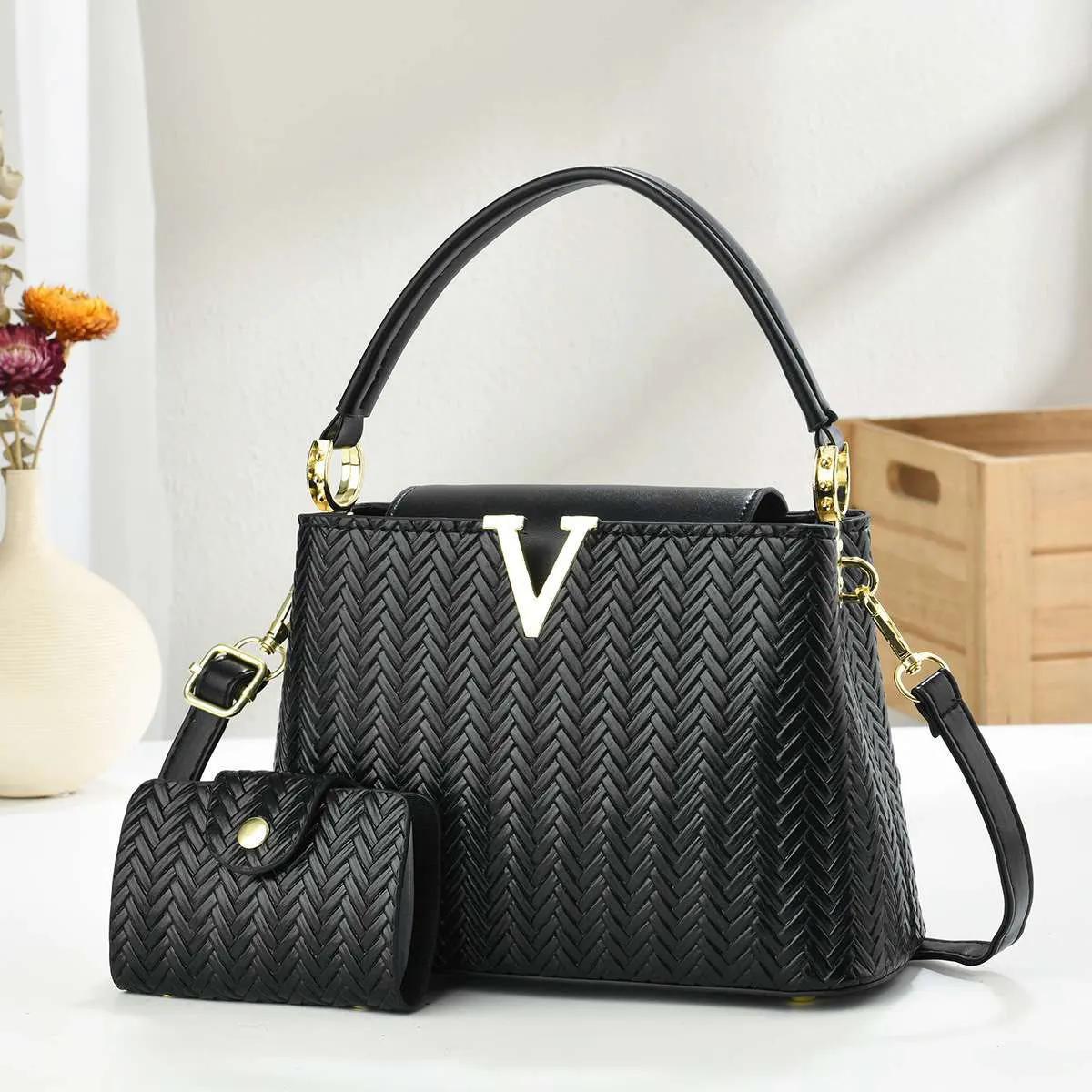 2026 Two-Piece Retro PU Leather Shoulder Bag Set for Women