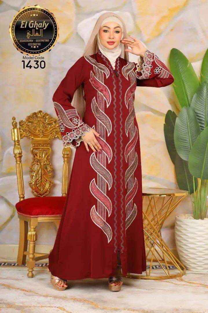 *DUBAI 🇦🇪* *ABAYA*(EMBROIDERY)  *AVAILABLE ON GROUND*  *SIZES; 54,56,58,60, ONLY*